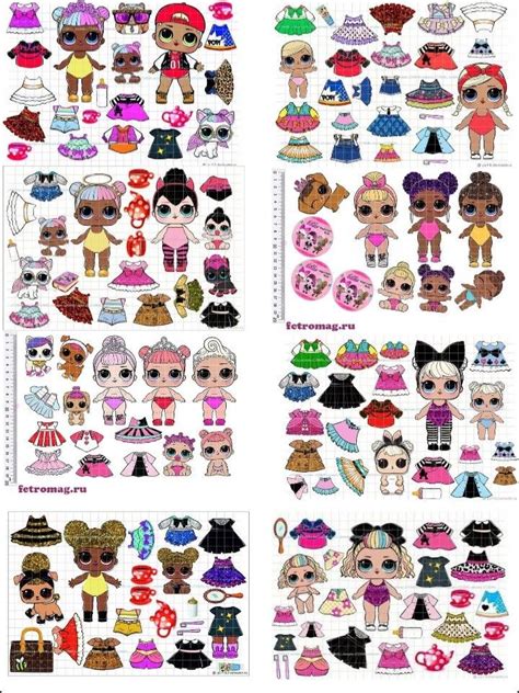 35 poupée lol Free printable paper dolls Paper dolls printable Lol