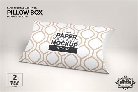 Pillow Box Packaging Mockup By Inc Design Studio Thehungryjpeg