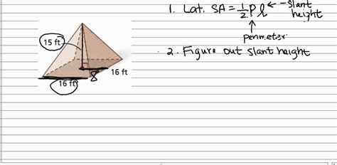 Lateral Surface Area Of Pyramid Part 1 Geometry Final Review Page 693