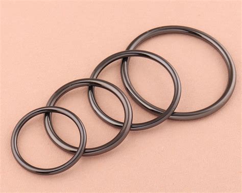 Metal O Rings Welded Metal Loops Gunmetal Round Formed Strap Ring Bag