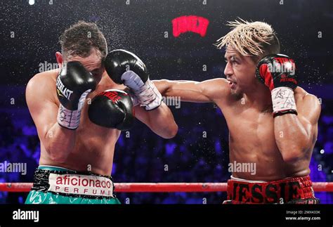 Jessie Magdaleno Hits Nonito Donaire Of The Philippines During Their