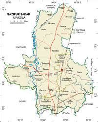 Gazipur District: Map Gazipur District