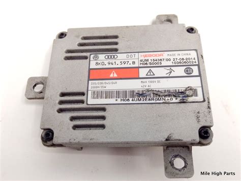 08 15 OEM Audi Xenon HID Headlight Ballast Module 8K0 941 597 B