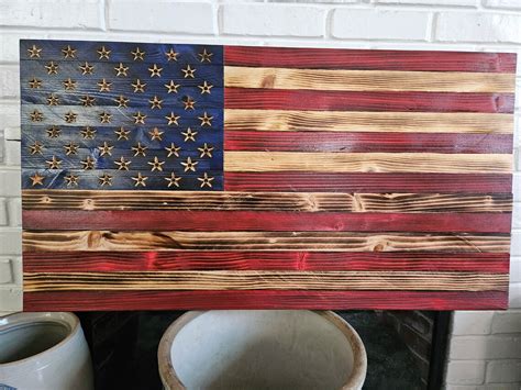 Rustic Wooden American Flag - Etsy