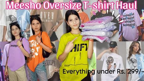 MEESHO Oversized T Shirt Haul Under 300 Oversized T Shirt Haul