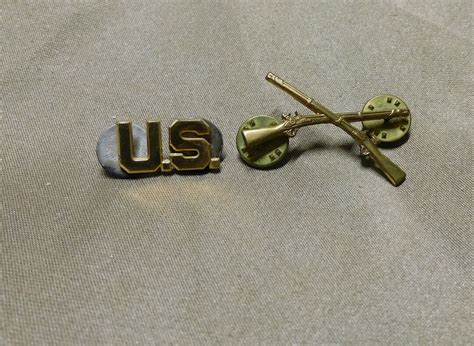 Vintage U.S. Army Officer Branch Insignia Pin US Army Officer Collar ...