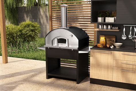 Forno De Pizza A Lenha Garden Grande Preto Ex Met Vila Na Lojas