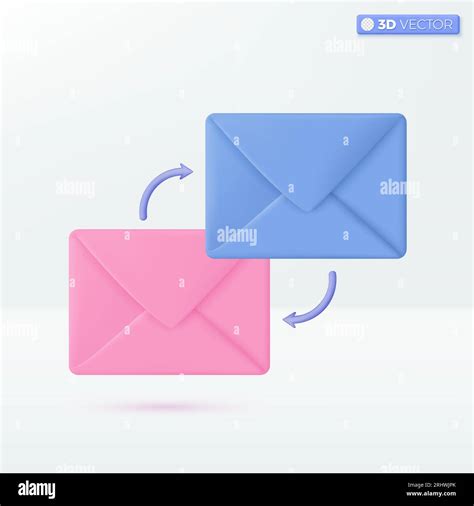 Mail Envelopes With Circle Arrow Icon Symbol Mail Circulation System