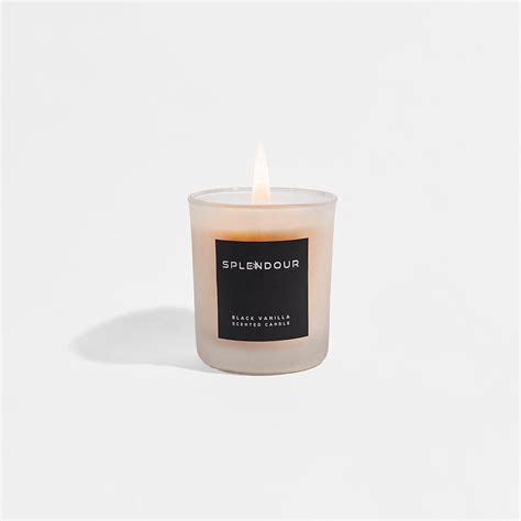 Black Vanilla Scented Candles Splendour Scents