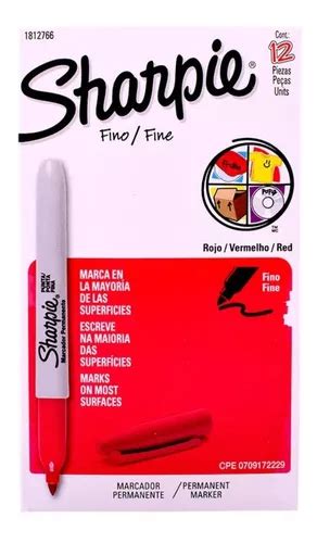 Marcador Sharpie Fine Permanente Caja X Uds Rojo Cuotas Sin Inter S