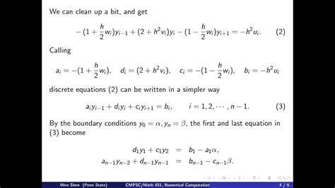 Ch10 5 Finite Difference Method For Two Point Boundary Value Problem