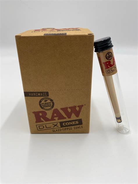 Raw X Luxe Glass Tip King Size Cone 12 Ct Display