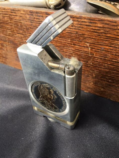 Vintage M Theresia Lighter 1780 Austria Silver Coin War Wick Antique