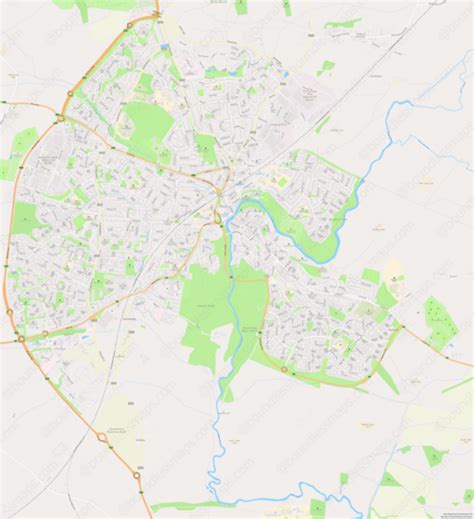 Chippenham Modern Atlas Vector Map Boundless Maps