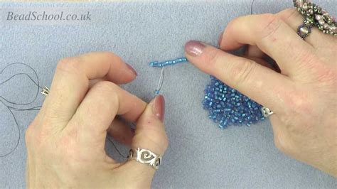 Beadschool Tutorial Techniques Odd Count Peyote Stitch Youtube