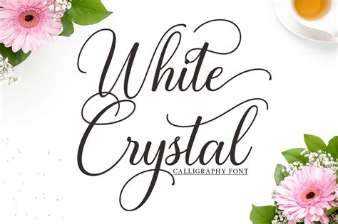 White Crystal Script Font By Mytha Studio Creative Fabrica