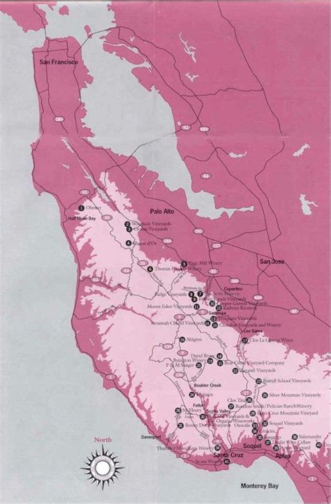 Map Of Santa Cruz Mountains Ca | Printable Templates Free