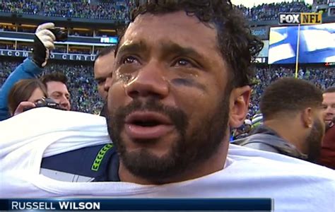 Russell Wilson crying in postgame interview (Video) | Larry Brown Sports