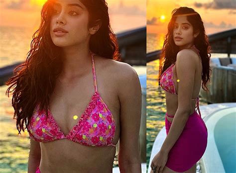 Janhvi Kapoor Shares Bold Photos In Pink Bralette On The Beach Stories