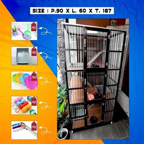 Jual Kandang Kucing Pintu Alumunium Kamar Aluminium Tingkat