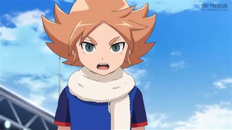 An Anime Character With Blonde Hair And Blue Eyes Wearing A Scarf In