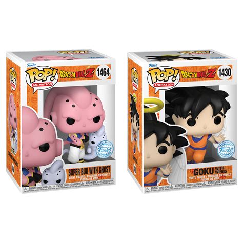 Funko Pop Animation Dragon Ball Z Majin Buu Super Buu Ghost Attack And Goku Con Alas ángel