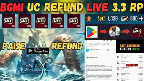 Bgmi Uc Refund Trick Uc Refund Trick Google Play Store Unlimited