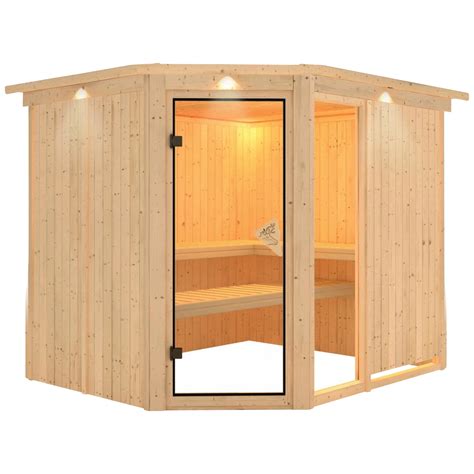 KARIBU Sauna Paide 3 für 4 Personen ohne Ofen hagebau at