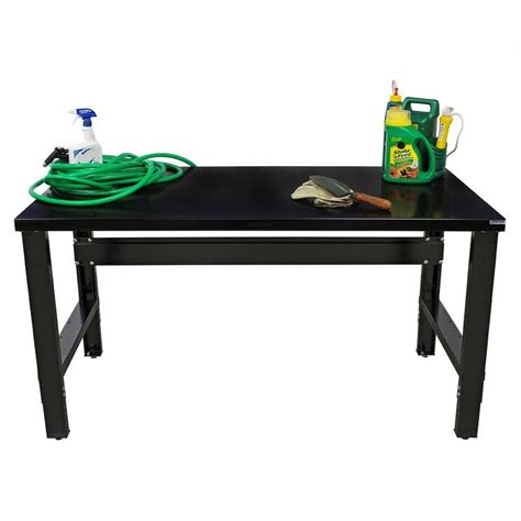 Borroughs Adjustable Height Steel Top Workbench | Wayfair