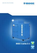 Compresseur à vis S series BOGE d air à moteur électrique