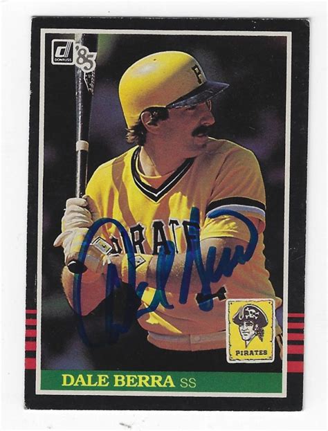 Autographed Dale Berra Pittsburgh Pirates Donruss Card Main Line