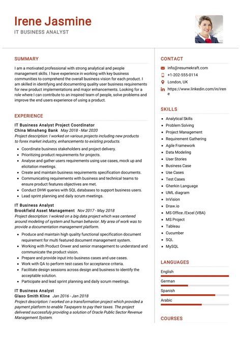 It Business Analyst Resume Sample In 2025 Resumekraft