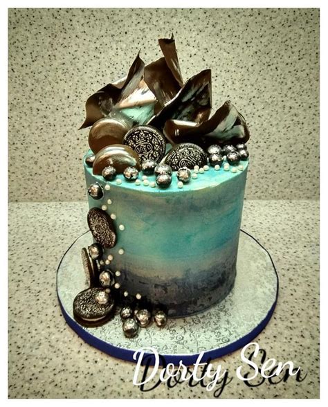 Blue And Silver Cake Decorated Cake By Alena Boháčová Cakesdecor