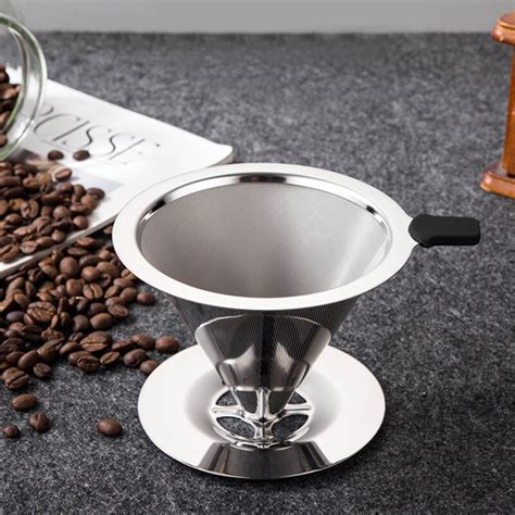 ZLCA Wiederverwendbar Kaffee Filter Edelstahl Half Grandado