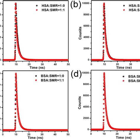 The Fluorescence Decay Patterns Of Hsa Bsa In The Absence And Presence Download Scientific