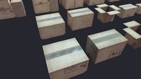 3d Model Carton Box Vr Ar Low Poly Cgtrader