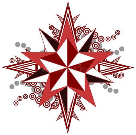 Star Tattoo in Black and White Isolated Stock Vector - Illustration of ...