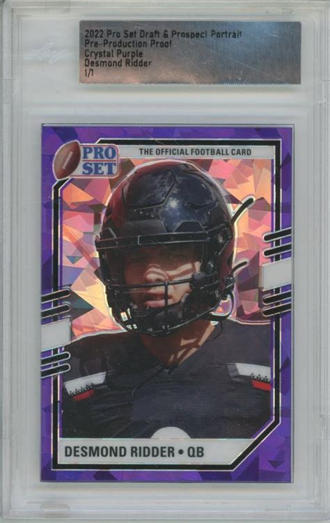 Leaf Pro Set Draft Proof Portrait Crystal Purple Desmond Ridder