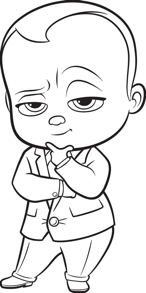 Cool Boss Baby Coloring Page Free Printable Coloring Pages For Kids