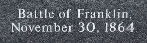 Battle Of Franklin Historical Marker