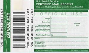 Preliminary Notices: Certified Mail v. Certified Mail Return Receipt