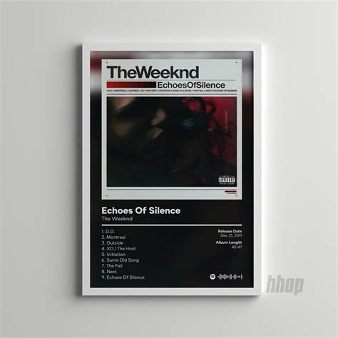 Echoes Of Silence Album Cover The Weeknd Poster – Aesthetic Wall Decor