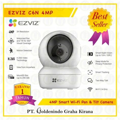 Promo Ezviz C6n Pro 4mp 2k Ip Cam Wireless 360 Camera Cctv Wifi By