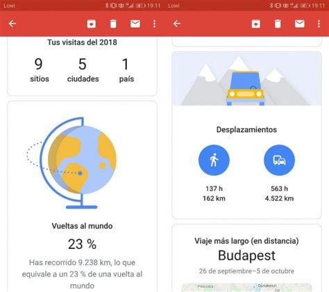 Consulta tu cronología de 2018 con Google Maps