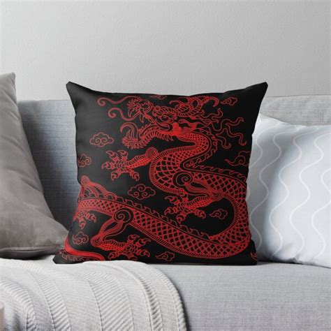 Red Chinese Dragon Throw Pillow For Sale By Soccatamam Redbubble