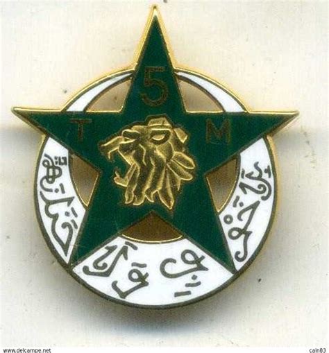 Arm E De Terre Insigne Du Rgt De Tirailleur Marocain Drago