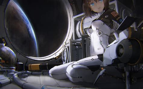 Anime Girl Sci Fi Bodysuit Space Spaceship Anime Hd Wallpaper Wallpaperbetter