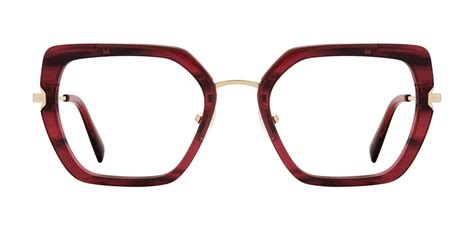 Kona Geometric Prescription Glasses Red Women S Eyeglasses Payne Glasses