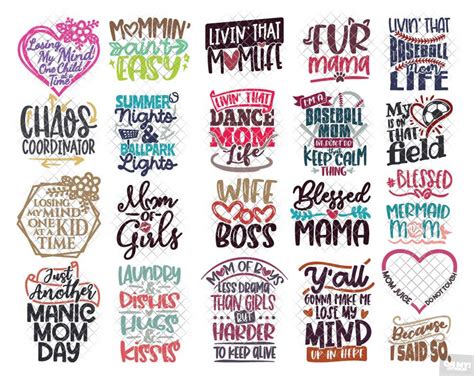 Mom Life Svg Sublimation Bundle Mothers Day Svg Dxf Eps Png Etsy