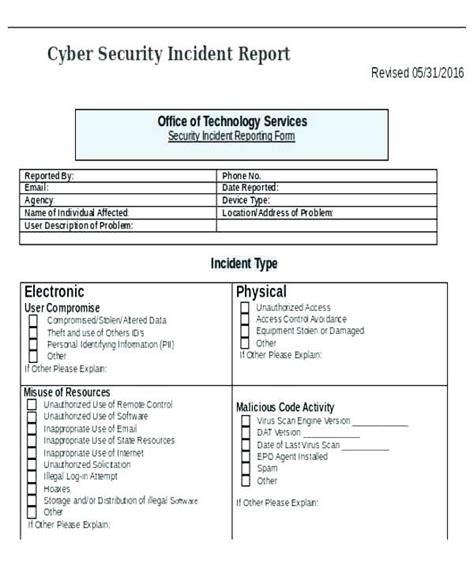 Physical Security Report Template 6 Professional Templates Security Report Incident